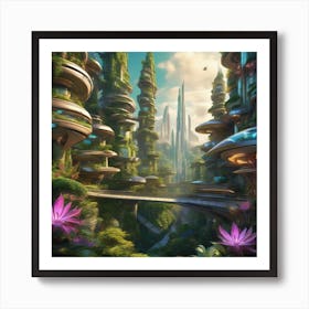A.I. Blends with nature 2 Art Print