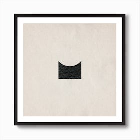 Abstract Black And White minimalist shape Art Print