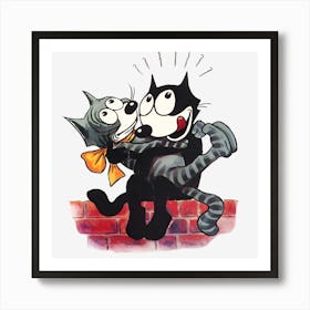 Cats in Love Art Print