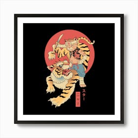 Tiger Cat Meowster Art Print