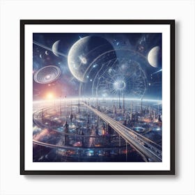 Futuristic City 81 Art Print