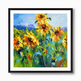 Sunflowers in the field Art Print