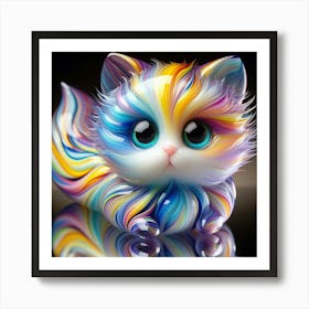 Rainbow Cat 6 Art Print