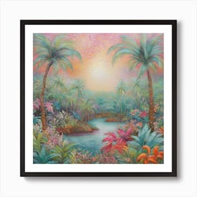 Tropical landscape 8 Art Print