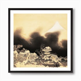 Storm In The Mountains, Katsushika Hokusai Art Print