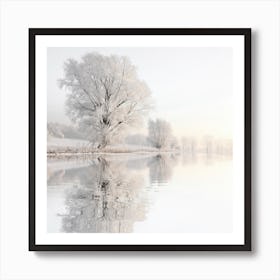 Frosty Lake 1 Art Print