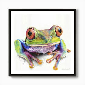 Colorful Tree Frog Art Print