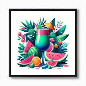 Tropical cocktail 24 Art Print