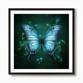 Blue Butterfly Art Print