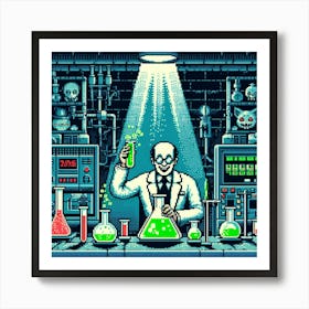 8-bit secret laboratory 3 Art Print