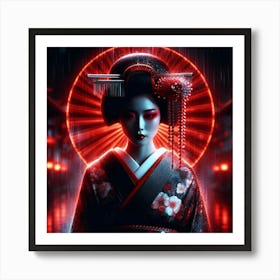 Japan Geisha Visual 75 Art Print