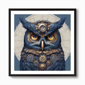 Steampunk Owl Art Print