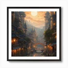 City At Night Art Print