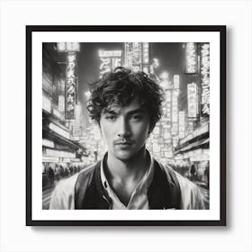 Man In A City Art Print