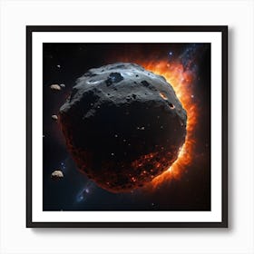 Asteroid In Space Art Print