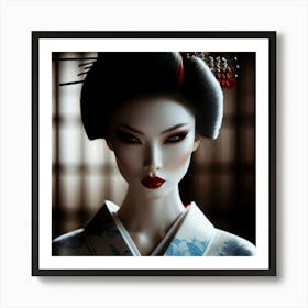 Geisha Creative Illustration Artwork 8 Art Print