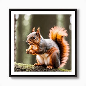 Squirrel In The Forest 125 Art Print