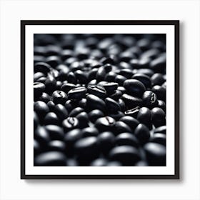 Frame Created From Black Beans On Edges And Nothing In Middle Haze Ultra Detailed Film Photograph (3) Art Print