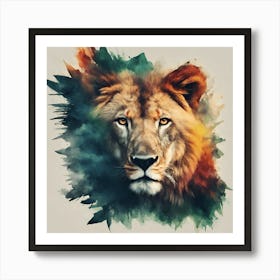 Lion s face Art Print