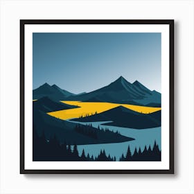 Mountain Landscape Art Print