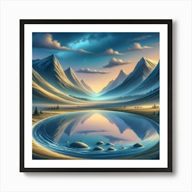 Lake In The Mountains Art Print