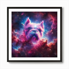 Dog In Space Art Print