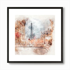 Paris Watercolor Painting.art. Art Print