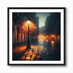 Venice At Night Art Print