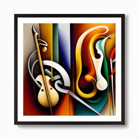 Abstract Of Musical Instruments Art Print