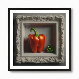 Peppers In A Frame 19 Art Print