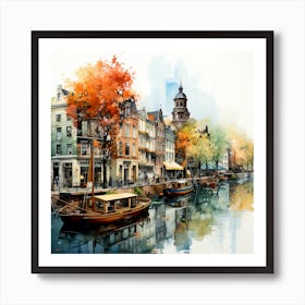 Elevated Elegance: Aerial Bliss in Amsterdam Art Print