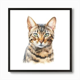 Bengal Rosetted Cat Portrait 2 Art Print