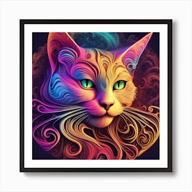 Magical Cat Art Print