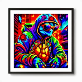 Psychedelic Turtle Art Print