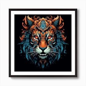 Tiger Head 4 Art Print