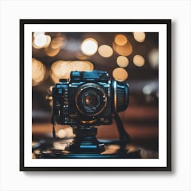 Camera On A Table Art Print