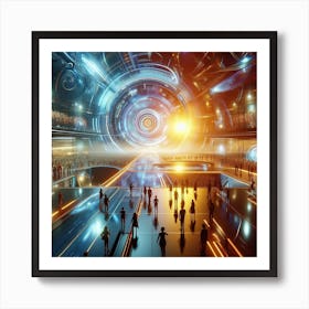 Futuristic City 141 Art Print