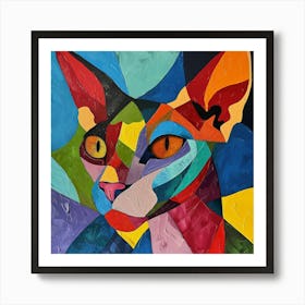 Kisha2849 Picasso Style Hairless Cat No Negative Space Full Pag F3b87d62 71b3 4633 B26b 8c9ff9be9226 Art Print