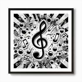 Music Background Art Print