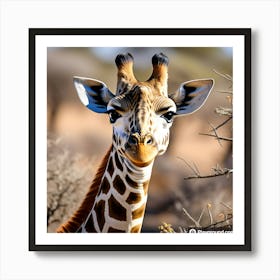 Giraffe Portrait Art Print