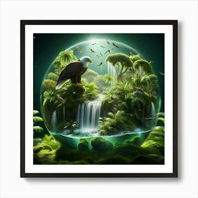 Eagle In The Forest Art Print