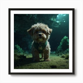 Small Dog In Cave Art Print