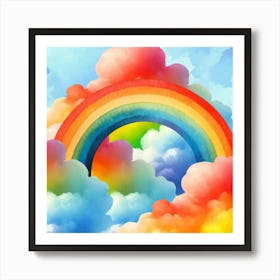 Rainbow Art ( Rainbow In The Sky) Art Print