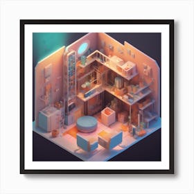 Isometric House Art Print