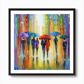 Rain melange Art Print