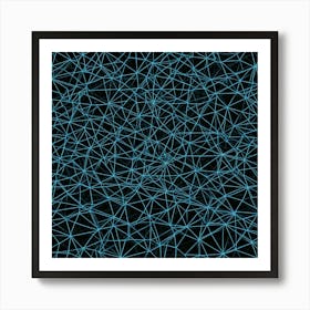 Abstract Blue Lines Art Print