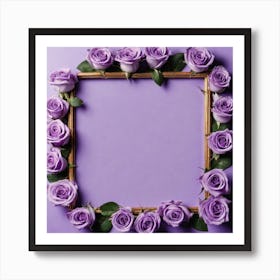 Purple Roses Frame Art Print