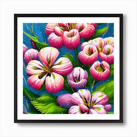 Alstroemeria Flowers 11 Art Print