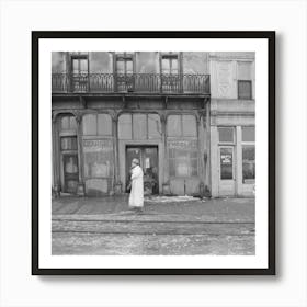 A Street In Cairo, Illinois, During The Flood By Russell Lee Art Print