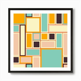 Abstract Squares Vector Art Print